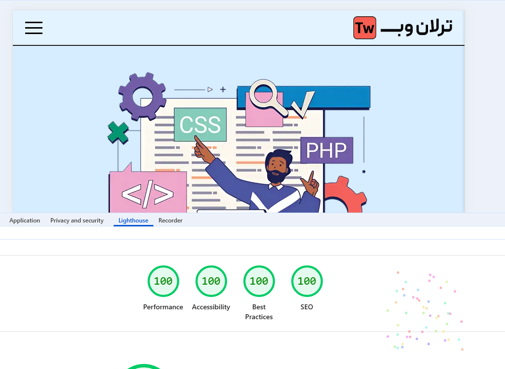 طراحی قالب وردپرس اختصاصی بر اساس Core Web Vitals